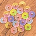 16mm DIY Harz Charms Farbverlauf hohle runde Cabochons für Haarnadel Handytasche Basteln - Zufällige Mischfarben