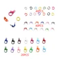 Colorful DIY jewelry findings kit featuring lobster clasps and jump rings in various shades. - Mixed Color Set / Pack of 100