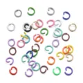 Colorful metal jump rings for DIY jewelry making, mixed colors open rings for crafts, 100pcs - 6mm Open Ring / Pack of 100