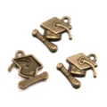 Zinc alloy graduation cap charms bronze DIY pendant for necklace bracelet jewelry making - Antique Bronze