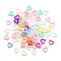 Colorful resin hollow heart charms for nail art and DIY craft accessories decoration. - Heart