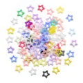 Colorful hollow star resin charms for nail art and DIY craft decorations mixed color 1pc - Pentagram