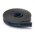 Blue PU leather cord strap with feather embossed design for DIY leather bracelets accessory - Blue
