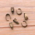 Antike Bronze Quetschkalotten Schmuckverbinder für DIY Halsketten und Armbänder Zubehörteile - 100 Stück/Packung / Antike Bronze