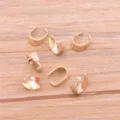 Goldene Metall Quetschkalotten Schmuckverbinder für Halsketten Armbänder DIY Basteln 100Stk - 100 Stück/Packung / KC Gold