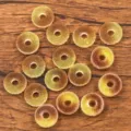 16mm kleurverloop holle ronde DIY hars bedels voor haarspelden en telefoonhoesjes. - Gelb Braun Verlauf