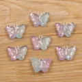 Farbverlauf Harz Schmetterling Anhänger mit Glitzer DIY Schmuck Zubehör für Handwerk. - Stil 3