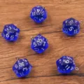 Pendenti dadi a 20 facce blu ciondoli acrilici D20 per accessori di gioielli fai da te - Blu scuro