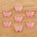 Rosa Glitzer Schmetterling Harz Anhänger Variante für DIY Schmuckherstellung Zubehör. - Stil 4