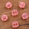 Ciondolo dado traslucido rosa a 20 facce ciondoli per gioielli fai da te in acrilico per orecchini. - Rosa