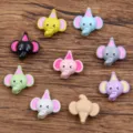 Bunte niedliche Elefanten Legierung lackierte Perlen DIY Schmuckzubehör Artikel Variante - Elefant-Form / 12x15mm