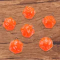 Ciondolo dado in acrilico arancione a 20 facce charm fai da te per orecchini portachiavi - Arancione