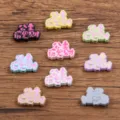 Bunte Legierung Emaillierte Perlen DIY Schmuckzubehoer fuer handgemachte Armbaender Halsketten. - Einseitiger Prinzessin Slogan Stil / 11x17mm