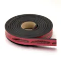 PU leather strap with feather print, pink and black variant for DIY jewelry and bracelets. - Red