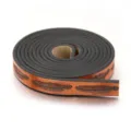 PU leather feather embossed cord strap for DIY bracelets jewelry making craft projects 120cm - Orange