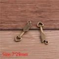 DIY bronze arrow shape metal charms connectors jewelry making accessories for craft design. - Heart Arrow Connector / 7X29mm / Antique Bronze