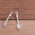 Silver arrow charm connector, DIY alloy jewelry accessory, metal weapon style pendant. - Arrow Connector / 6x38mm / Antique Silver