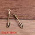 Vintage bronze arrow shape metal connectors DIY jewelry making charms size 6x38mm - Arrow Connector / 6x38mm / Antique Bronze