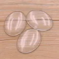 Transparent Glass Cabochons Oval Domed Flatback Gems for DIY Jewelry Craft Making Mix Sizes - 30x40mm / Clear