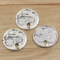 DIY alloy gear clock pendant retro steampunk metal jewelry accessories for phone hanging - No. 8 Clock / 38X38mm