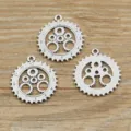 DIY alloy jewelry accessories gear clock pendant punk vintage charm phone accessories - No. 1 Clock / 25x28mm