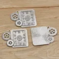 DIY alloy gear clock pendants antique silver steampunk jewelry accessories for phone charms - No. 5 Clock / 39x50mm