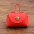 Mooie Kleine PU Leren Mini Portemonnee Ketting Hanger Mode Accessoire 1St - Rood