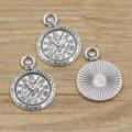 Vintage silver clock pocket watch alloy charms DIY jewelry making accessories 3pcs - No. 19 Clock / 22x29mm