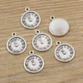 DIY alloy clock pendants retro silver roman numeral charms for handmade jewelry accessories - No. 20 Clock / 14x18mm