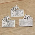 DIY Alloy Clock Gear Bird Pendant Jewelry Accessory Punk Retro Charm Supplies Sku - No. 6 Clock / 38x40mm