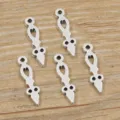 DIY vintage silver clock hand charms alloy jewelry findings for crafting handmade accessories - No. 13 Clock / 6x26mm