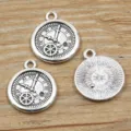 Vintage alloy gear clock charms pendants DIY steampunk jewelry making accessories for phone - No. 26 Clock / 18x21mm