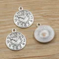 alloy clock pendant vintage charm diy jewelry making accessories parts craft supplies - No. 27 Clock / 19x22mm
