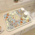 Kitchen diatomaceous earth sink drain mat, absorbent quick-dry dish drying mat for counter. - 30x40cm / Thickened Style - Mucha's Date
