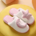 Plush winter warm indoor slippers for women with cute star moon design fluffy soft pink and white. - 40-41 / Pink
