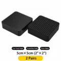 Car Floor Mat Velcro Anti-Slip Fastener Patch Black 5x5cm 2 Pairs Set for Vehicle - Square / 2 Pairs (5x5cm) / Black