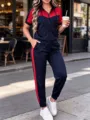 Navy Blue+Red