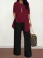 3XL / Σετ / Μπορντό Και Μαύρο