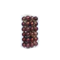 Set de 36 boules de Noël marron café de 4 cm avec finitions pailletées et mates - 4cm 36pcs Baril / Café