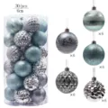 Bolas de Navidad set 6cm 30pcs adornos irrompibles para árbol de navidad fiesta y vacaciones - Estilo 5 (pintado)