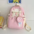 Zaino rosa carino giapponese per donne e ragazze borsa da scuola casual con ciondolo a stella - Piccolo Senza Pendente / Rosa