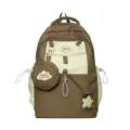 Brauner und beiger Mini-Rucksack mit passender Geldbörse, süßer Freizeittagesrucksack Damen. - Rucksack (Ohne Anhänger) / Braun