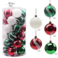 6cm 30pcs bolas de navidad galvanizadas cubo transparente juego decoracion arbol - Estilo 1 (pintado)