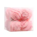 Sfere di Natale in peluche rosa soffice in scatola trasparente per decorare l'albero. - 6cm / Rosa