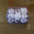 Palline di Natale trasparenti 6cm set da 12 decorazioni per albero festivo. - 6 cm, confezione da 12 / Bianco