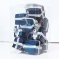 Christmas tree gift box ornaments set, blue miniature present hanging decorations, 12 pcs - 5cm 12pcs / Navy Blue
