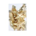 Ornamenti sospesi di stelle di Natale dorate galvanizzati opachi e lucidi set decoro - Oro