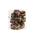 Miniature gift box Christmas tree hanging ornaments, brown and gold glitter decor set of 12 pieces. - 5cm 12pcs / Coffee