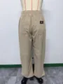 Winter corduroy straight trousers for women, loose casual high waist solid color long pants. - 3XL / Navy Blue