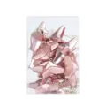 Pink electroplated star hanging pendants 7cm, glossy finish holiday Christmas tree decoration - Rose Gold